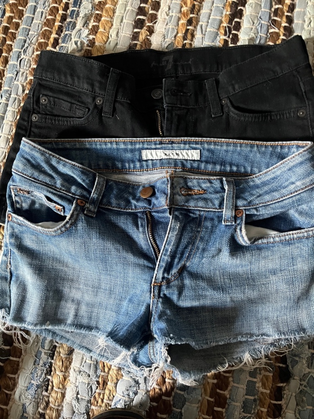 Joe's Jeans Two-Pack: Light Blue & Black Denim Shorts